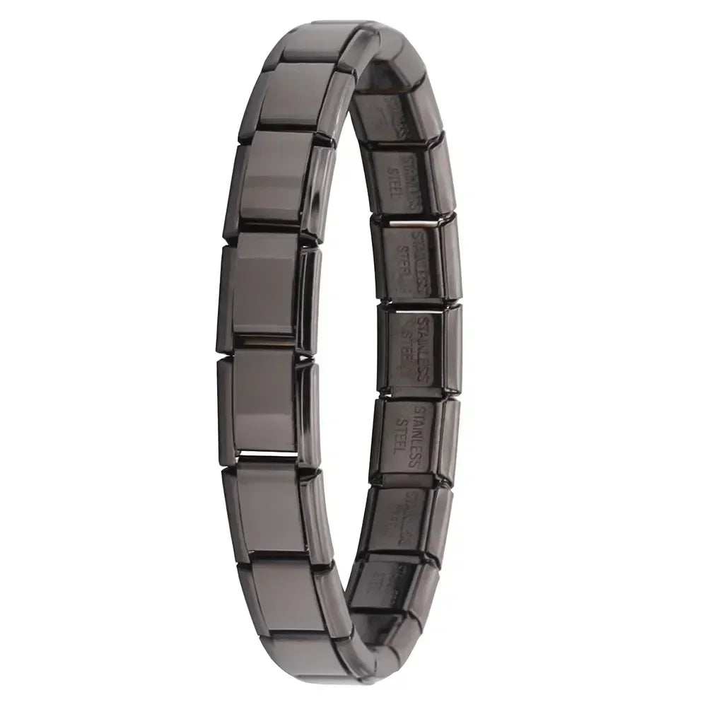 ✨ Hapiship Italian Elastic Charm Bracelet – 9mm Stainless Steel Fashion Bangle 🔷 سوار تشارم مرن إيطالي للنساء من هابي شيب – عرض 9 ملم ستانلس ستيل أنيق
