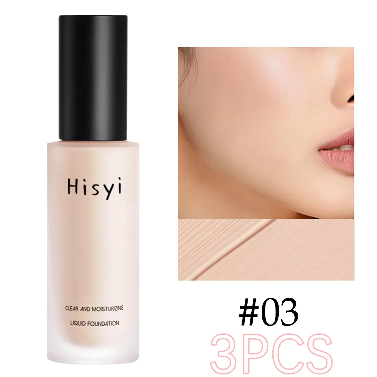 ✨ Liquid Transparent Foundation – Natural Finish & Flawless Coverage 🔷 فاونديشن سائل شفاف – تغطية طبيعية تخفي العيوب بدون تكتل
