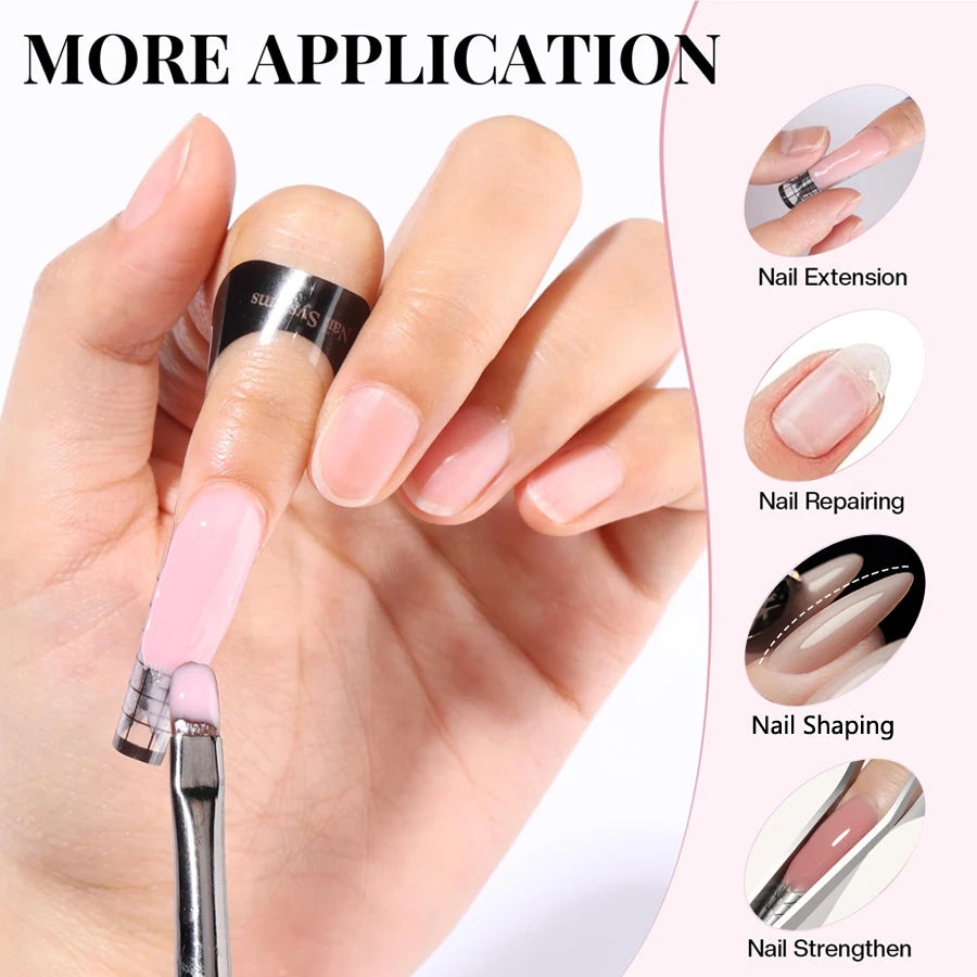 ✨ 30ML Milky White Hard Builder Gel – Self-Leveling Nail Extension Gel 🔷 جل بناء أظافر صلب بلون أبيض حليبي – 30 مل، للتمديد والتقوية بتقنية التسوية الذاتية