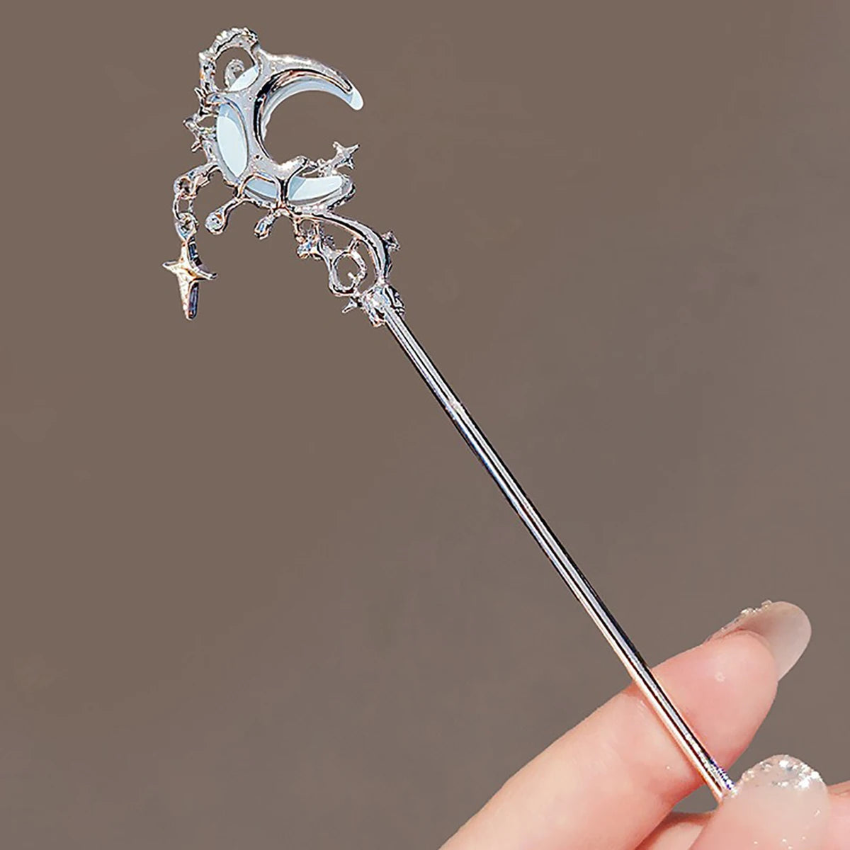 🌟 Vintage Moonstone Star & Moon Hair Sticks for Women 🌙 – Chinese Style Tassel Hairpins | عيدان شعر نسائية مزينة بأحجار مونستون وتصميم نجوم وقمر – دبوس شعر صيني مع شراشيب أنيقة