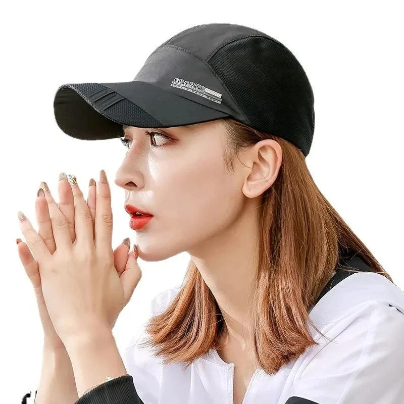 🧢 Quick-Dry Outdoor Sports Sun Cap – Unisex Adjustable Golf & Fishing Hat | قبعة رياضية صيفية سريعة الجفاف – للرجال والنساء – للجولف، الصيد، الجري