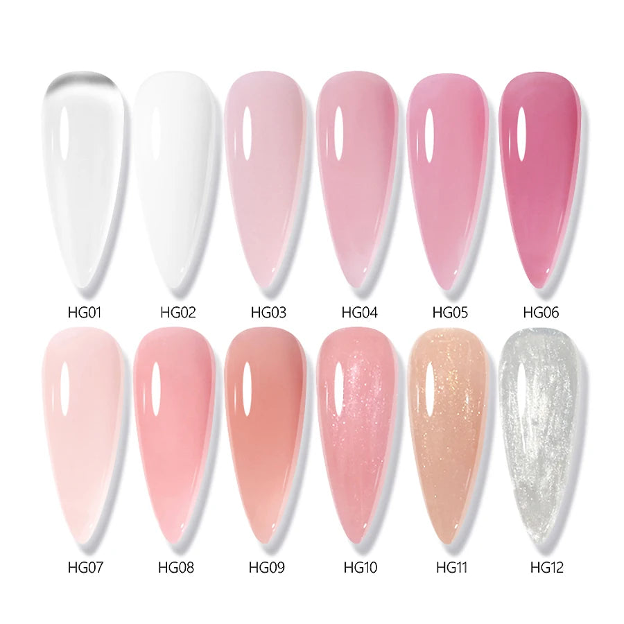 ✨ 30ML Milky White Hard Builder Gel – Self-Leveling Nail Extension Gel 🔷 جل بناء أظافر صلب بلون أبيض حليبي – 30 مل، للتمديد والتقوية بتقنية التسوية الذاتية