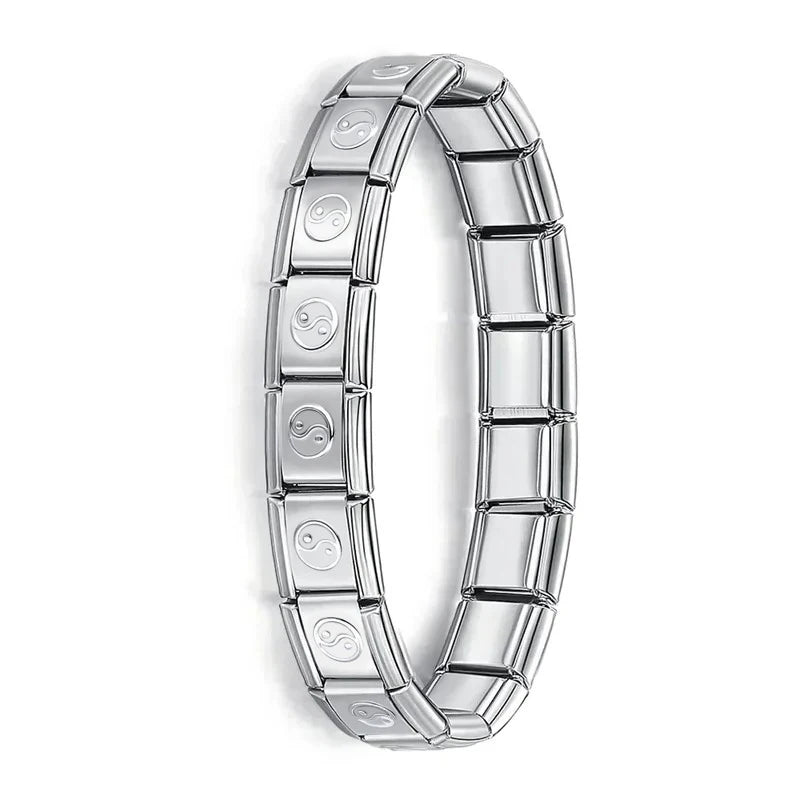 ✨ Hapiship Italian Elastic Charm Bracelet – 9mm Stainless Steel Fashion Bangle 🔷 سوار تشارم مرن إيطالي للنساء من هابي شيب – عرض 9 ملم ستانلس ستيل أنيق