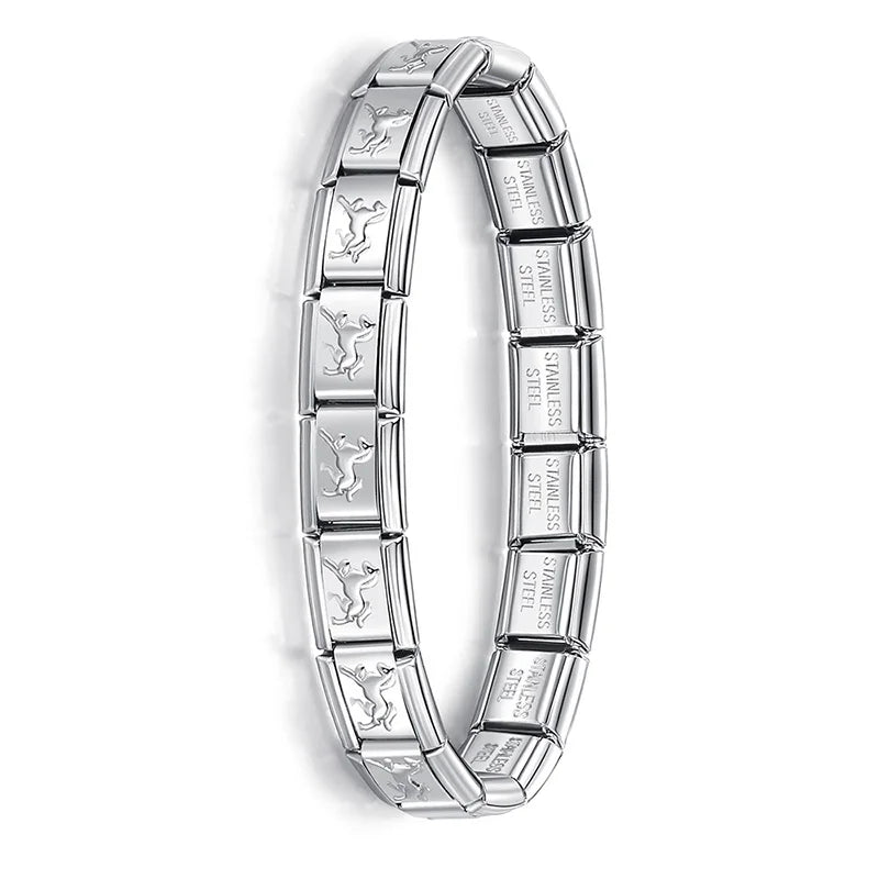 ✨ Hapiship Italian Elastic Charm Bracelet – 9mm Stainless Steel Fashion Bangle 🔷 سوار تشارم مرن إيطالي للنساء من هابي شيب – عرض 9 ملم ستانلس ستيل أنيق