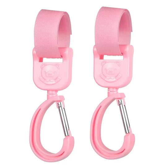🪝 360° Rotating Baby Stroller Hooks – Universal Organizer Hangers for Pram & Cart | خطاف دوّار 360° لعربات الأطفال – لتعليق الشنط وتوفير المساحة