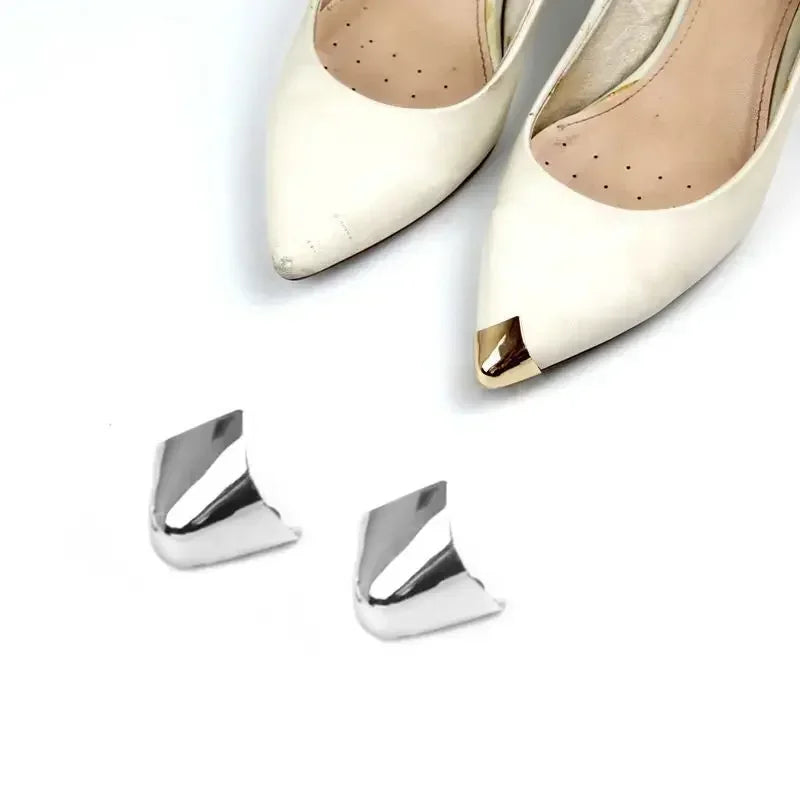 Women’s High Heel & Flat Shoe Metal Toe Cap – Leather Tip Protector Accessory Against Kicks & Wear | غطاء معدني لحماية مقدمة الحذاء النسائي – واقٍ للجلد ضد الخدوش والاحتكاك للكعب العالي والأحذية المسطحة