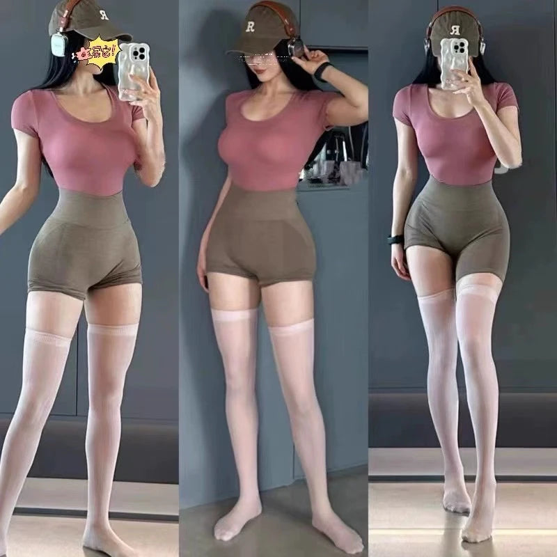 🍑 Seamless Jacquard Hip-Lifting Yoga Shorts – Soft Touch Fitness Wear for Women | شورت يوغا نسائي بدون خياطة – تصميم جاكار ناعم – لياقة ورفع للمؤخرة