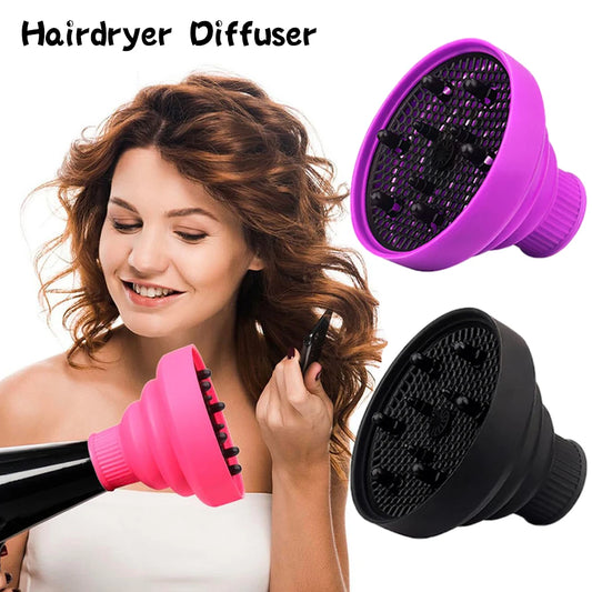 Universal Silicone Hair Diffuser Attachment – Curl-Enhancing Dryer Cover for Styling & Frizz Control | موزّع سيليكون عالمي لتجفيف الشعر المجعد – أداة تصفيف مقاومة للهيشان مناسبة لمعظم مجففات الشعر