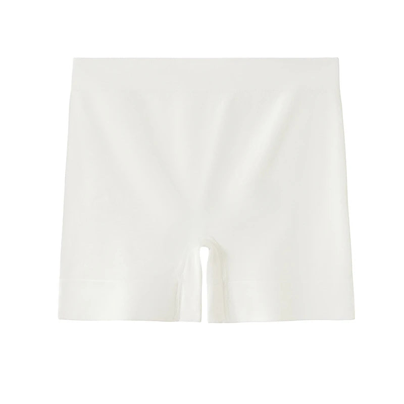High Waist Seamless Ice Silk Safety Briefs – Women’s Anti-Slip Flat-Cut Underwear with Inner Seam for All-Day Comfort | شورت نسائي بخصر عالٍ وخياطة داخلية – تصميم آيس سيلك مريح ومضاد للانزلاق والتكشف طوال اليوم