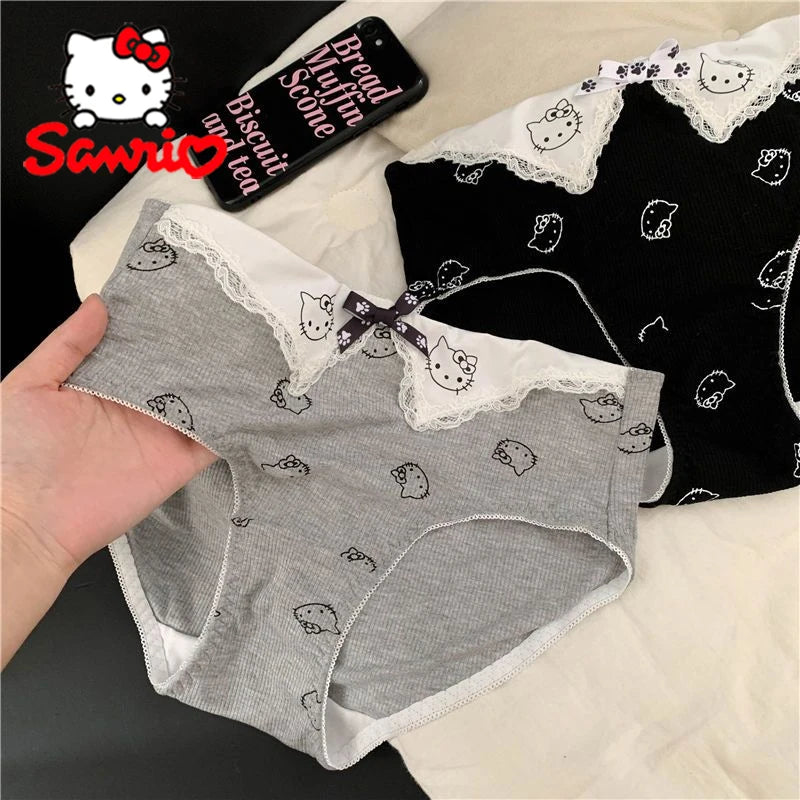 ✨ Kawaii Hello Kitty Triangular Cotton Underwear – Soft, Breathable & Cute Gift for Girls 🔷 سروال نسائي مثلث من قطن ناعم – بتصميم هالو كيتي الكرتوني اللطيف، مثالي كهدية للبنات