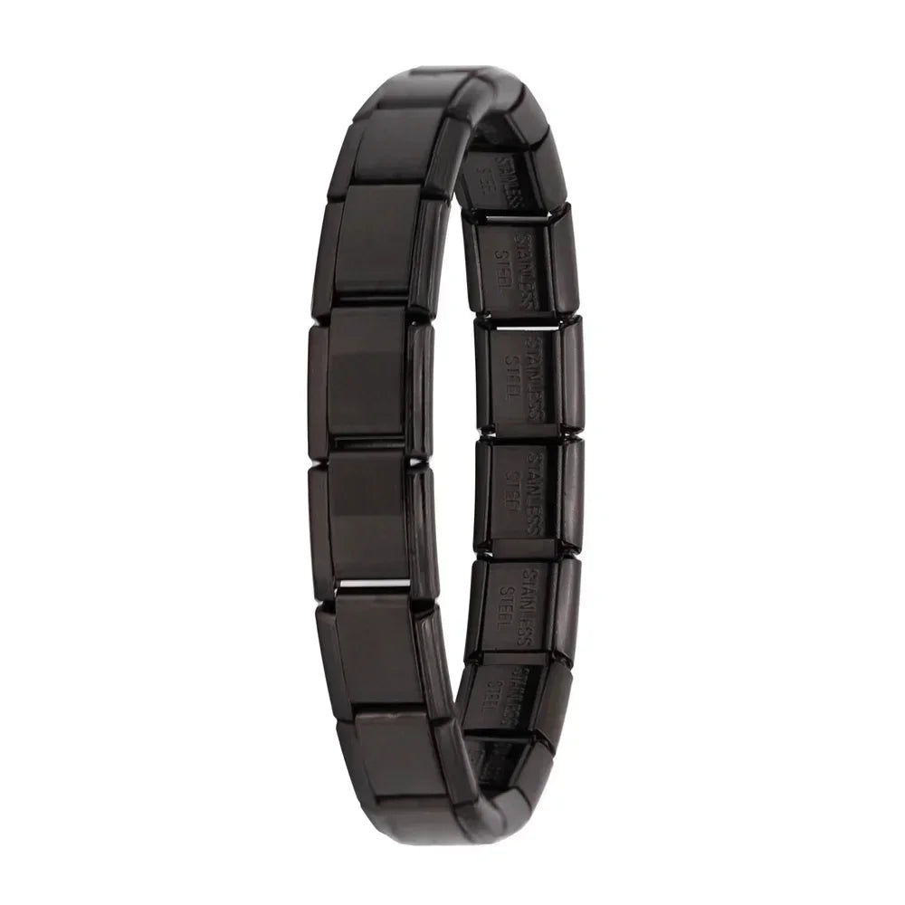 ✨ Hapiship Italian Elastic Charm Bracelet – 9mm Stainless Steel Fashion Bangle 🔷 سوار تشارم مرن إيطالي للنساء من هابي شيب – عرض 9 ملم ستانلس ستيل أنيق