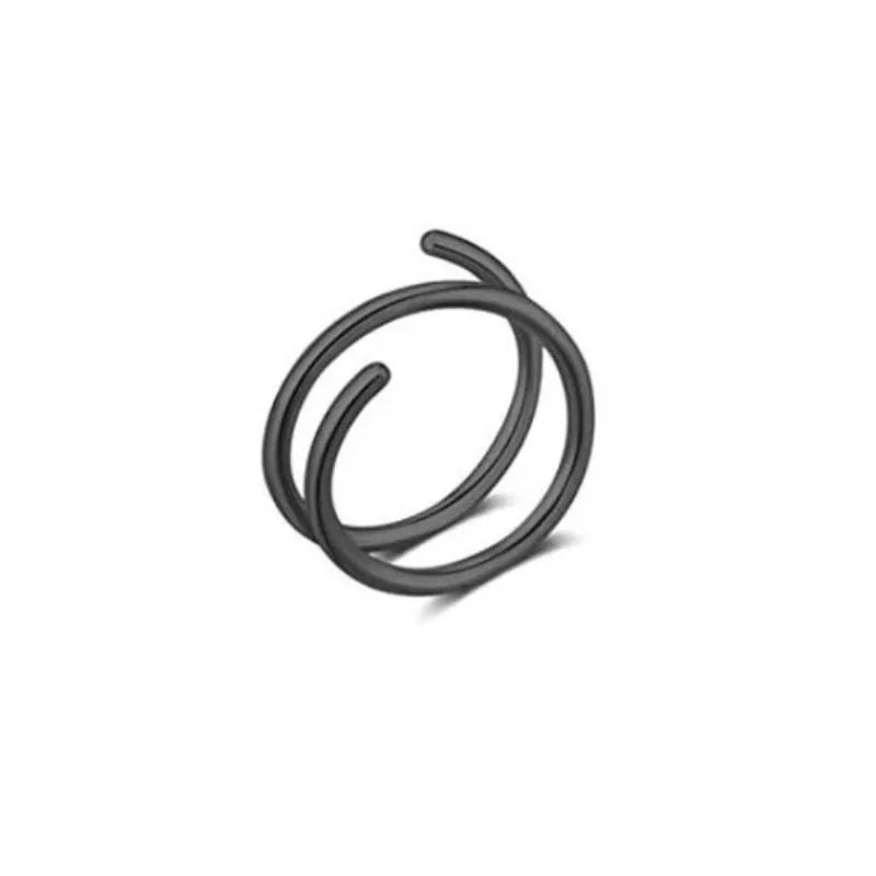 1pc Double Layers Stainless Steel Nose Ring Studs for Women, 20G Hoops Twist Cartilage Tragus Septum Piercings Body Jewelry