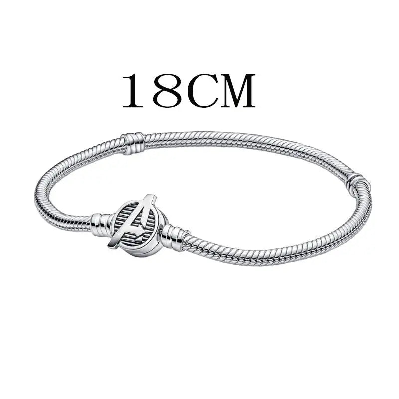 925 Sterling Silver Disney Bead Charm – Mickey, Minnie & Stitch DIY Bracelet Accessory | خرزة فضية أصلية 925 بتصميم ديزني – ميكي، ميني، وستيتش لسوار DIY نسائي أنيق
