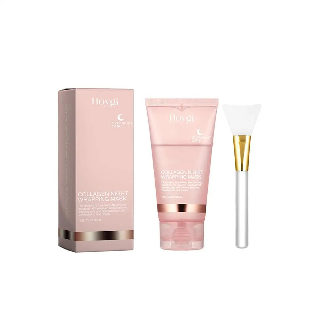 ✨ Hydrolyzed Collagen Overnight Facial Mask – Peel-Off Hydrating & Firming Care 🔷 ماسك ليلي للوجه بالكولاجين المتحلل – مرطب ومشد للبشرة مع تأثير تقشير لطيف