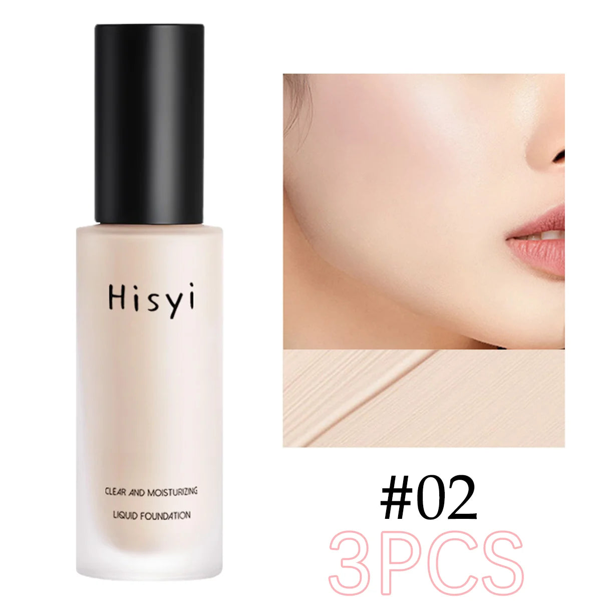 ✨ Liquid Transparent Foundation – Natural Finish & Flawless Coverage 🔷 فاونديشن سائل شفاف – تغطية طبيعية تخفي العيوب بدون تكتل