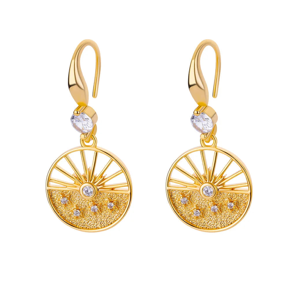 ✨ Luxury Zircon Heart & Moon Hoop Earrings – Imitation Pearl Stainless Steel Wedding Jewelry 🔷 أقراط دائرية فاخرة بزركون وقلب وهلال – تصميم أنيق مع لؤلؤ صناعي من الستانلس ستيل