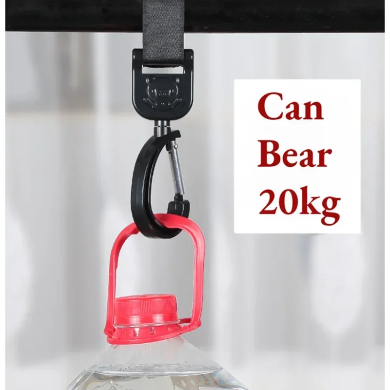 🪝 360° Rotating Baby Stroller Hooks – Universal Organizer Hangers for Pram & Cart | خطاف دوّار 360° لعربات الأطفال – لتعليق الشنط وتوفير المساحة