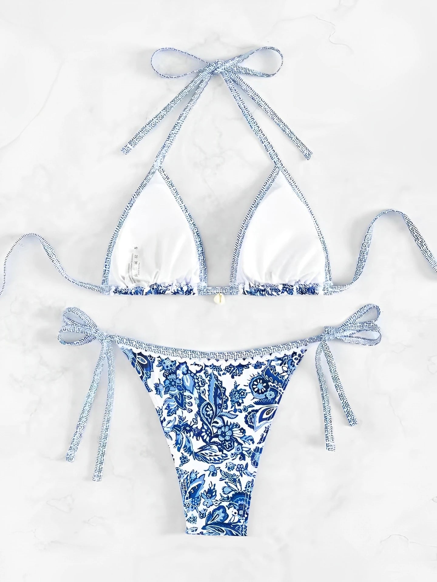 👙 2025 Classic Halter String Bikini Set – Minimalist Summer Swimwear | بكيني مثلث كلاسيكي نسائي 2025 – حمالات رفيعة وتصميم بسيط لصيف جذّاب