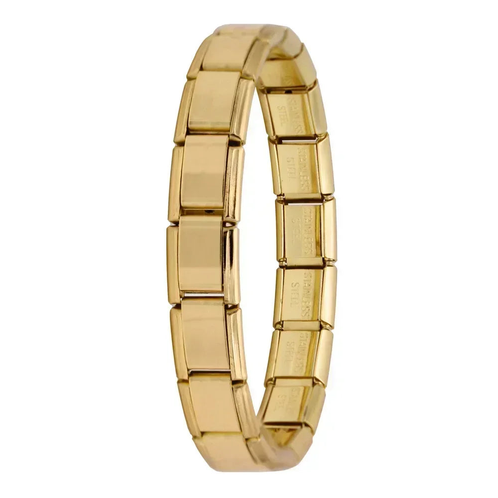 ✨ Hapiship Italian Elastic Charm Bracelet – 9mm Stainless Steel Fashion Bangle 🔷 سوار تشارم مرن إيطالي للنساء من هابي شيب – عرض 9 ملم ستانلس ستيل أنيق