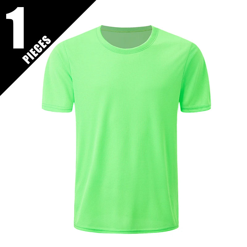 👕 Men's Solid Waffle Short Sleeve Sports Shirt – 1/5-Pack Lightweight Training Tee | تيشيرت رياضي رجالي بكم قصير – خامة وافل مريحة – قطعة أو باقة 5 قطع