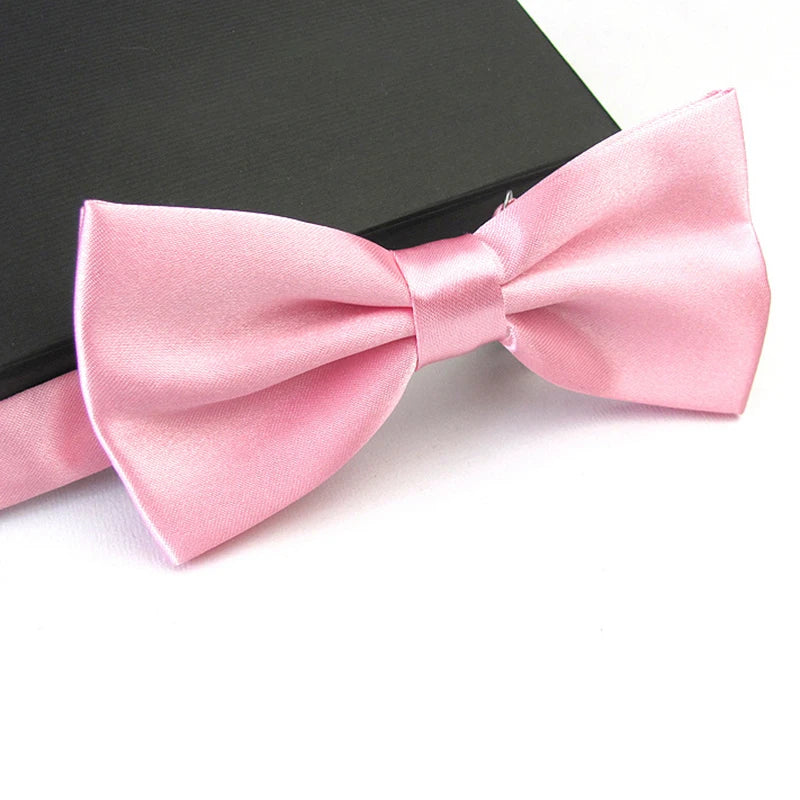 Men’s Classic Satin Bowtie – Adjustable Clip-On Plaid Bow Tie for Weddings & Formal Events | بابيون رجالي كلاسيكي ساتان – قابل للتعديل بتصميم مربعات أنيق للمناسبات الرسمية والحفلات