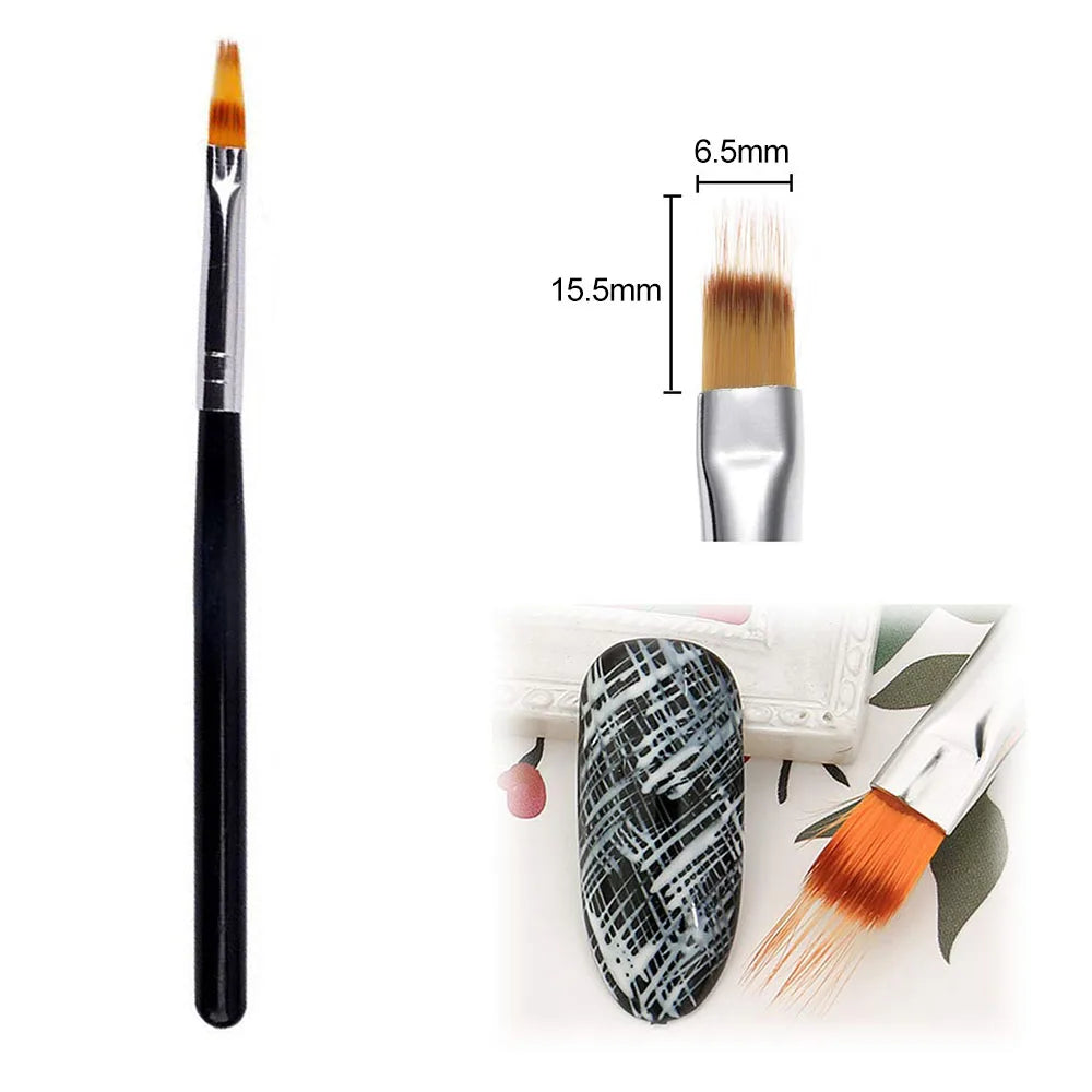 9pcs DIY Brush Nail Art Brush Set  Acrylic Lace Ombre Design Nail UV Gel Painting Drawing Flowers Pen Manicure Salon Tools Suit