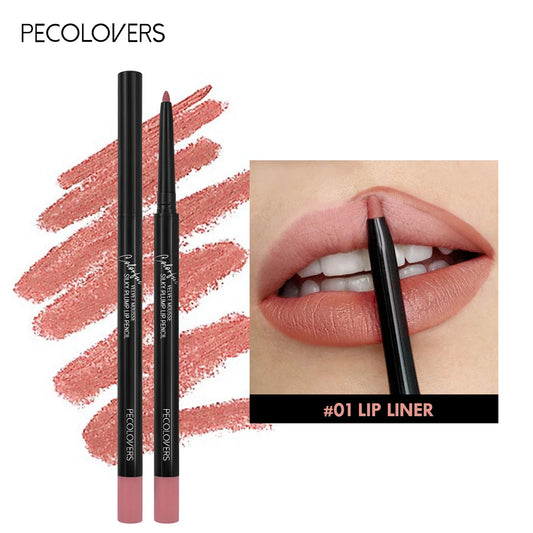 Waterproof Matte Lipliner Pencil – Long-Lasting 12-Color Lip Contour & Tint Stick | قلم تحديد شفاه مطفي مقاوم للماء – 12 لونًا لتحديد وتلوين الشفاه بثبات عالي