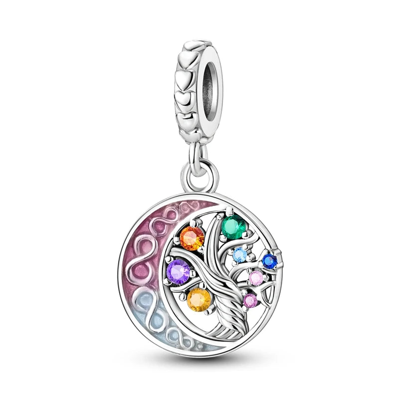 ✨ 925 Sterling Silver Mom & Daughter Heart Charm – Fits Pandora Bracelets 🔷 تعليقة قلب للأم والابنة من الفضة الإسترلينية 925 – مناسبة لأساور باندورا