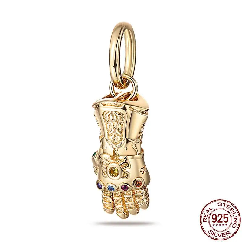 925 Sterling Silver Disney Bead Charm – Mickey, Minnie & Stitch DIY Bracelet Accessory | خرزة فضية أصلية 925 بتصميم ديزني – ميكي، ميني، وستيتش لسوار DIY نسائي أنيق