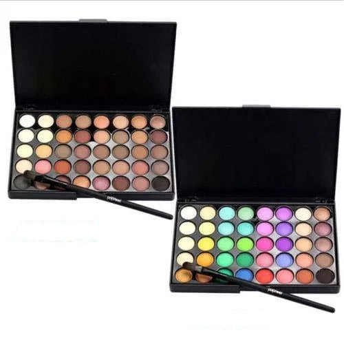 ✨ 40-Color Pearlescent Matte Eyeshadow Palette – Earthy & Vibrant Tones 🔷 لوحة ظلال عيون بـ 40 لونًا مطفي ولمّاع – ألوان ترابية وزاهية للمكياج الاحترافي