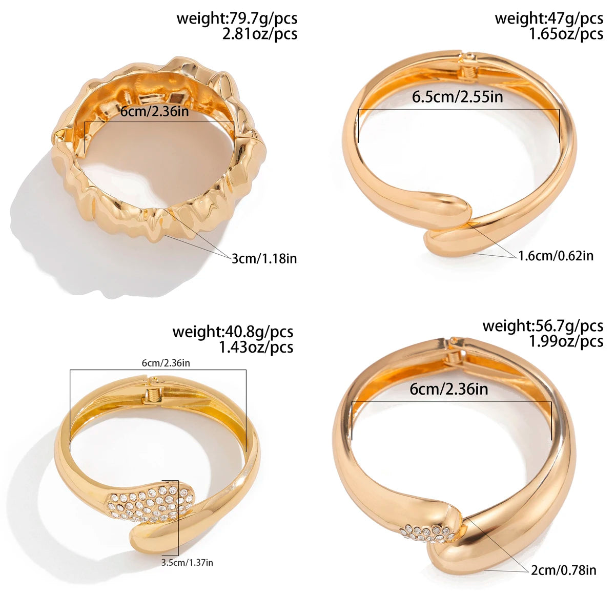 ✨ Ingemark Water Drop Rhinestone Hip Hop Bangle – Chunky Irregular Steampunk Bracelet 🔷 سوار ماء الزمرد من إنجمارك – تصميم هيب هوب ضخم غير منتظم مزين بفصوص براقة