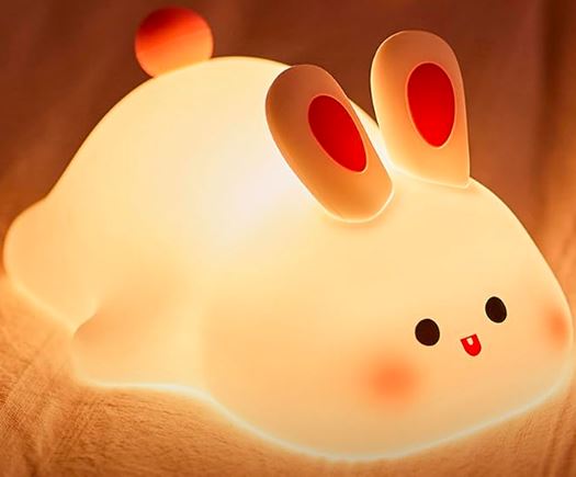 Rabbit LED Night Light – Wireless Bedside Atmosphere Lamp for Bedroom & Floor Decor | مصباح أرنب ليلي LED بدون توصيل – ديكور أنيق ومضيء لطاولة السرير وغرف النوم