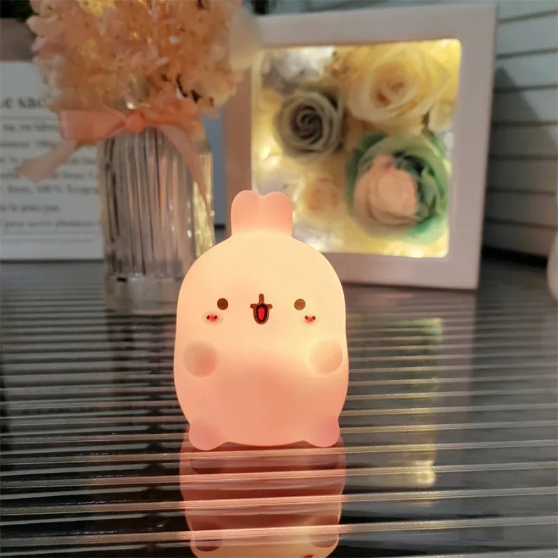 Rabbit LED Night Light – Wireless Bedside Atmosphere Lamp for Bedroom & Floor Decor | مصباح أرنب ليلي LED بدون توصيل – ديكور أنيق ومضيء لطاولة السرير وغرف النوم