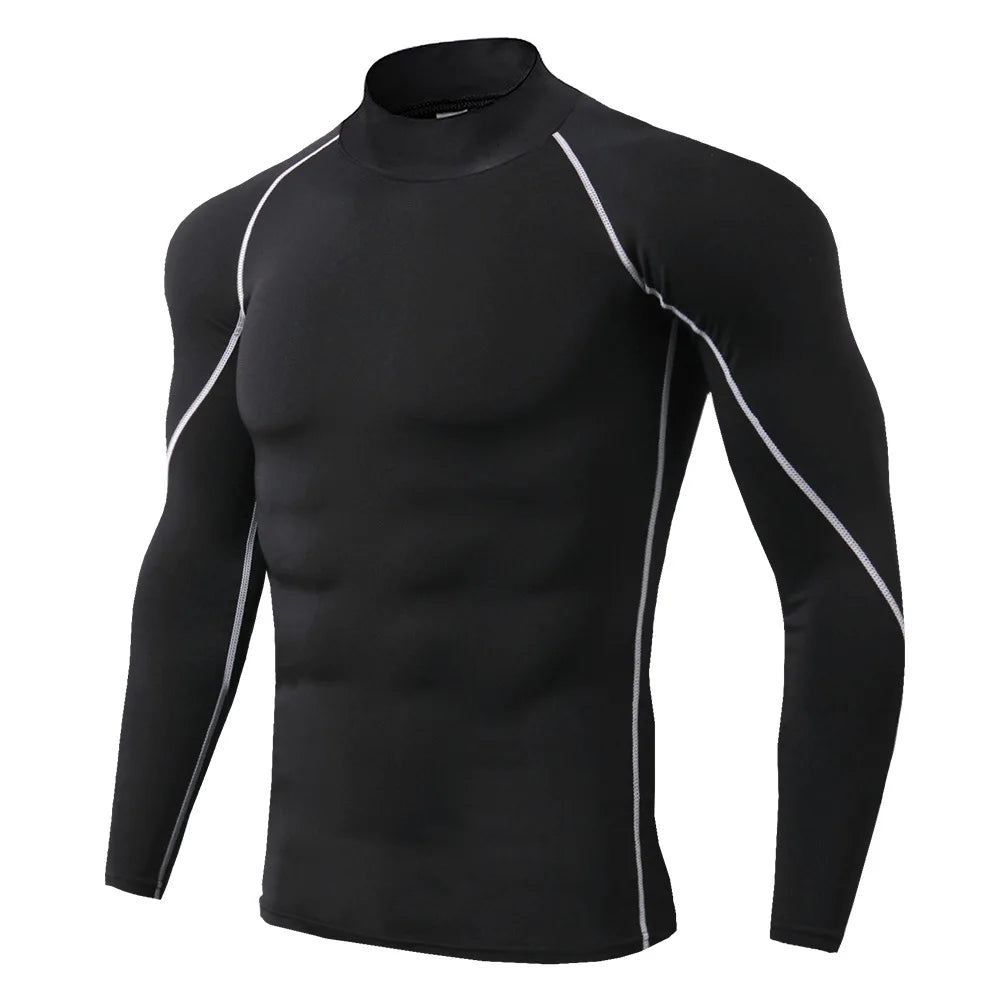 💪 Men’s Long Sleeve Compression Gym Shirt – Quick Dry Fitness Top | تيشيرت رياضي رجالي كم طويل – ضغط للجسم وخامة سريعة الجفاف للتمارين