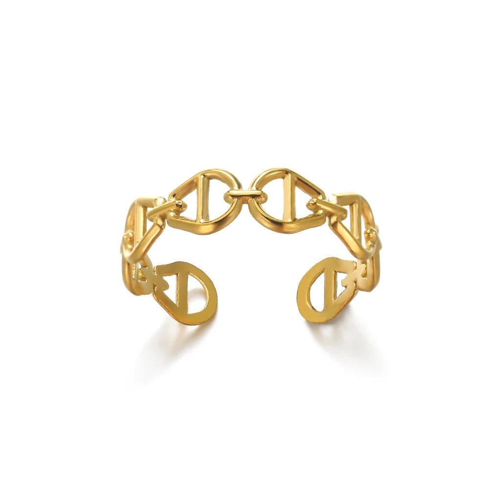 ✨ 316L Stainless Steel Gold Rings – Classic Wedding & Couple Jewelry 🔷 خواتم ستانلس ستيل 316L بلون ذهبي – تصميم فاخر وكلاسيكي للزفاف