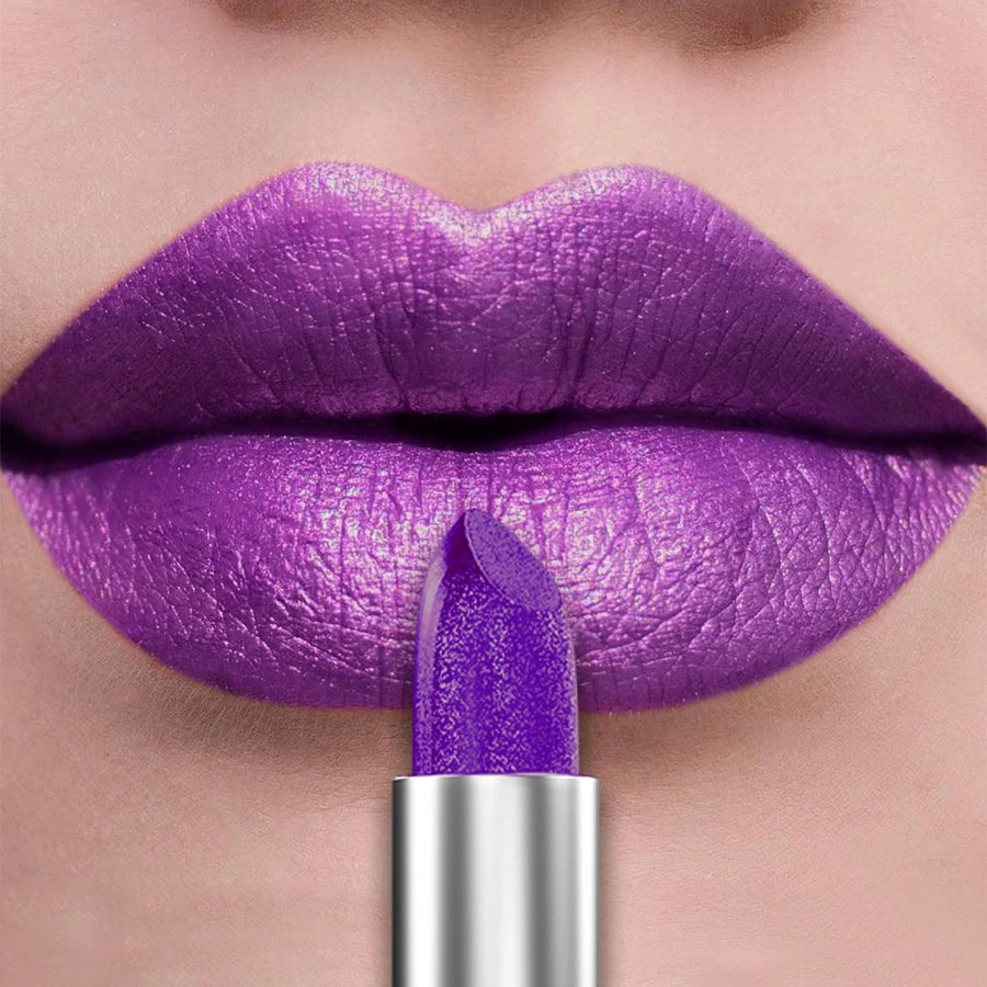 ✨ 21 Colors Metallic Glitter Lipstick – Bold, Shiny & Long-Lasting Matte Tint 🔷 طقم 21 لون من أحمر الشفاه اللامع المعدني – ألوان قوية بلمعة لؤلؤية تدوم طويلًا