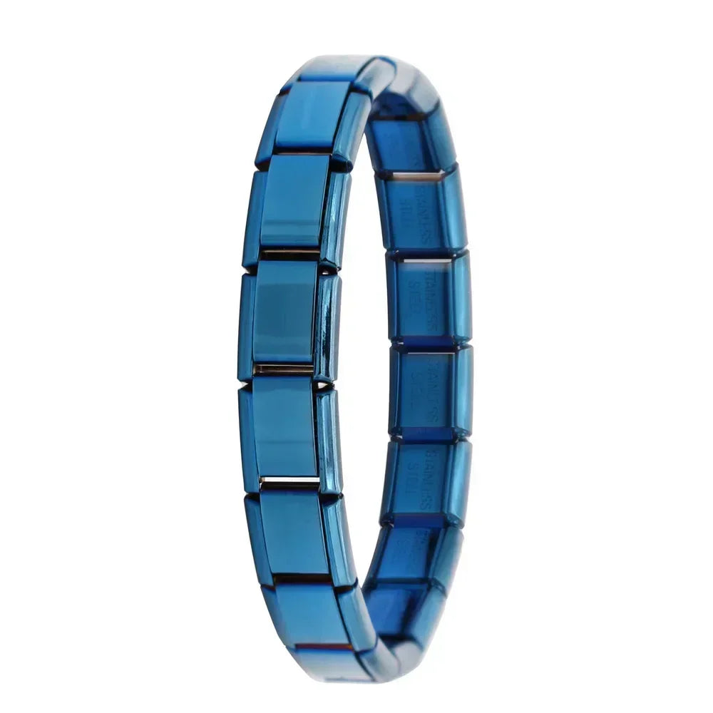 ✨ Hapiship Italian Elastic Charm Bracelet – 9mm Stainless Steel Fashion Bangle 🔷 سوار تشارم مرن إيطالي للنساء من هابي شيب – عرض 9 ملم ستانلس ستيل أنيق