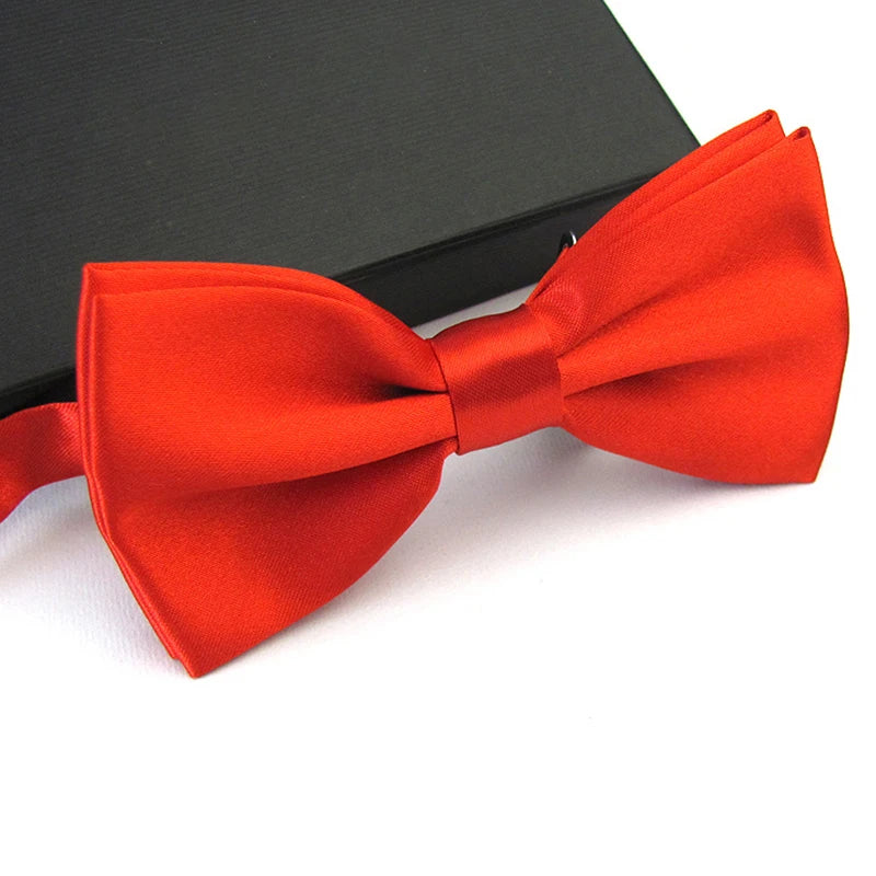 Men’s Classic Satin Bowtie – Adjustable Clip-On Plaid Bow Tie for Weddings & Formal Events | بابيون رجالي كلاسيكي ساتان – قابل للتعديل بتصميم مربعات أنيق للمناسبات الرسمية والحفلات