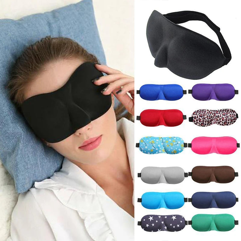 3D Contoured Sleep Eye Mask – Light-Blocking Molded Night Blindfold for Men & Women | قناع نوم مريح 3D بغطاء محدب – لحجب الضوء بالكامل للرجال والنساء