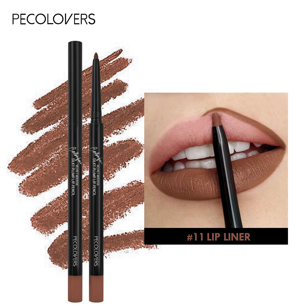 Waterproof Matte Lipliner Pencil – Long-Lasting 12-Color Lip Contour & Tint Stick | قلم تحديد شفاه مطفي مقاوم للماء – 12 لونًا لتحديد وتلوين الشفاه بثبات عالي