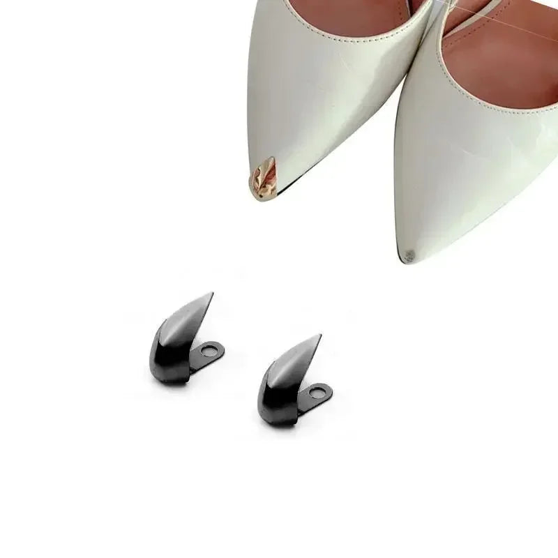 Women’s High Heel & Flat Shoe Metal Toe Cap – Leather Tip Protector Accessory Against Kicks & Wear | غطاء معدني لحماية مقدمة الحذاء النسائي – واقٍ للجلد ضد الخدوش والاحتكاك للكعب العالي والأحذية المسطحة