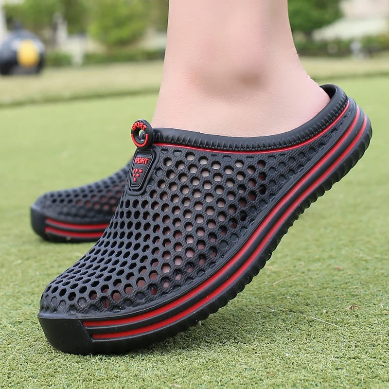 YRZL Men’s Lightweight Summer Clogs – EVA Breathable Slip-On Sandals for Beach, Garden & Home | صنادل صيفية رجالية خفيفة من YRZL – مخرمة وخفيفة للبحر والحديقة والمنزل