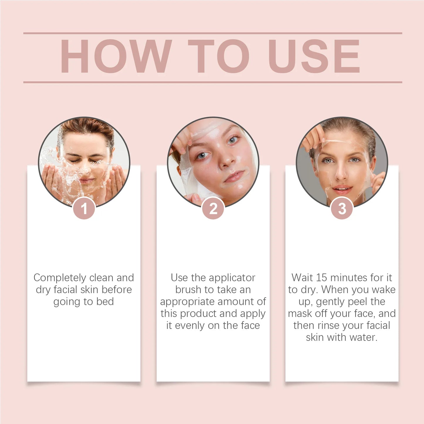 Korean Collagen Overnight Peel-Off Facial Mask – Deep Hydration Night Care Set | قناع ليلي كوري بالكولاجين – ماسك تقشير وتغليف للبشرة يرطّب بعمق أثناء النوم