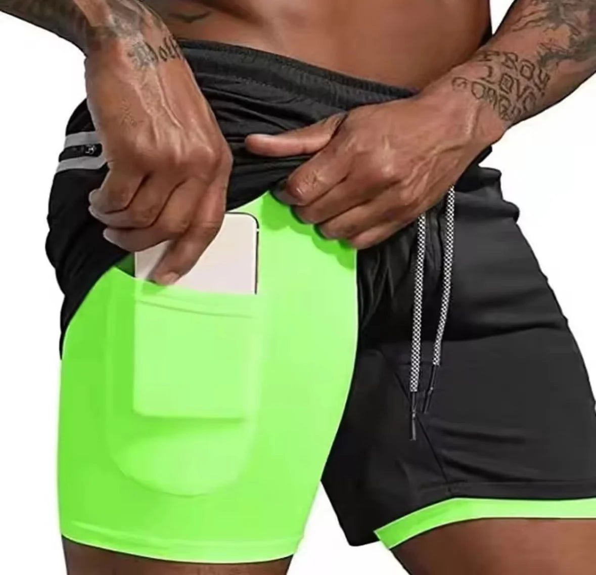 🩳 Men's Camouflage Mesh Running Shorts – Multi-Pocket Fitness & Beachwear | شورت رجالي رياضي بطبعة التمويه – شبكي وخفيف بجيوب متعددة للجيم والشاطئ