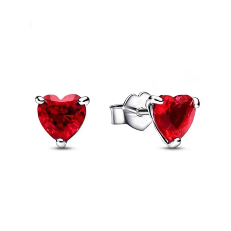 Valentine's Day Red Christmas Apple Gift  Dangle Charms Beads 925 Sterling Silver  Fit Original Heart Bracelet Women Jewelry