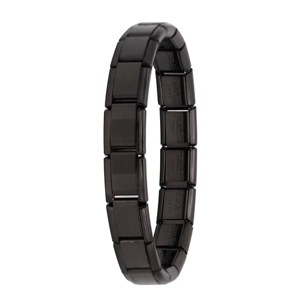 ✨ Hapiship Italian Elastic Charm Bracelet – 9mm Stainless Steel Fashion Bangle 🔷 سوار تشارم مرن إيطالي للنساء من هابي شيب – عرض 9 ملم ستانلس ستيل أنيق