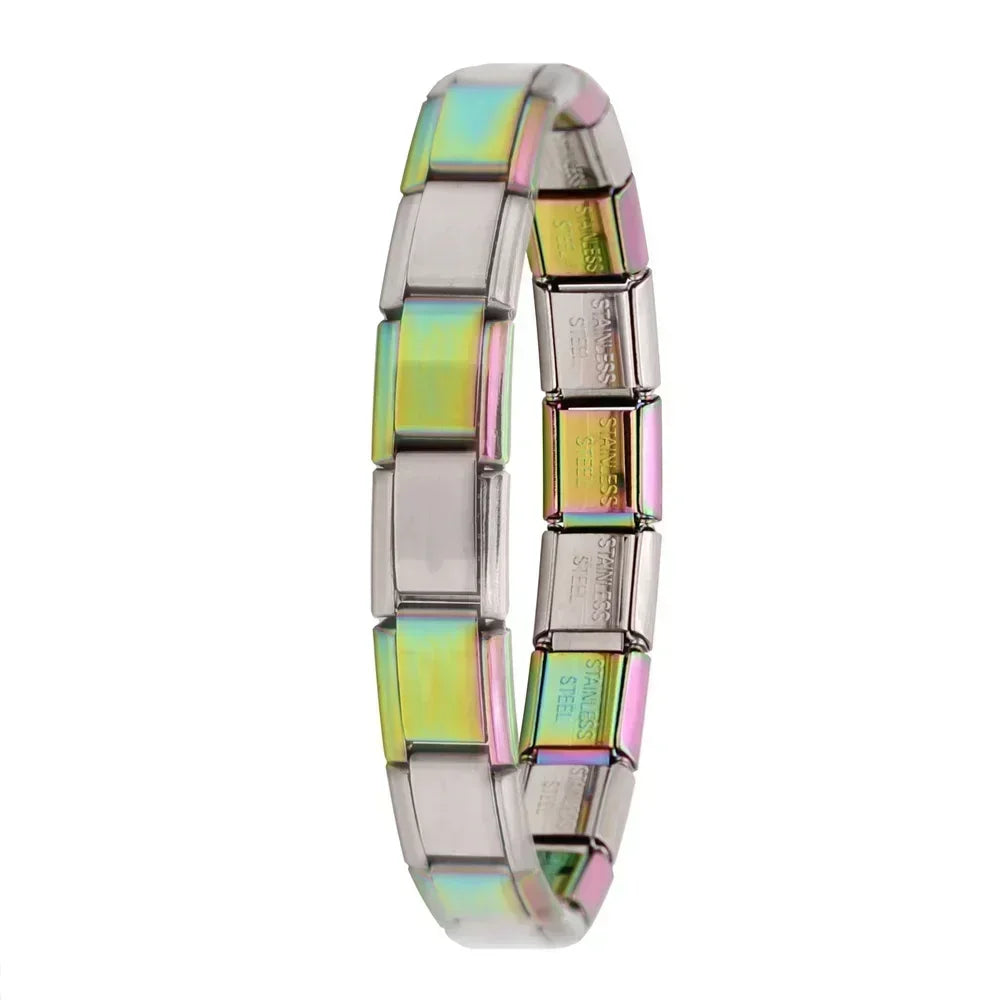 ✨ Hapiship Italian Elastic Charm Bracelet – 9mm Stainless Steel Fashion Bangle 🔷 سوار تشارم مرن إيطالي للنساء من هابي شيب – عرض 9 ملم ستانلس ستيل أنيق
