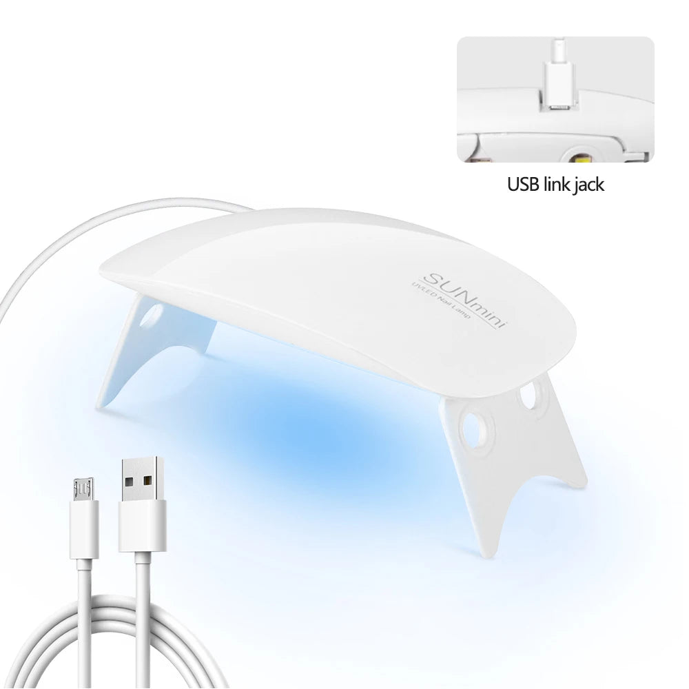 ✨ Foldable 6W UV LED Nail Lamp – Quick-Dry Gel Dryer & Manicure Tool 🔷 جهاز تجفيف الأظافر بالأشعة فوق البنفسجية 6 واط قابل للطي – لتجفيف طلاء الجل بسرعة واحترافية