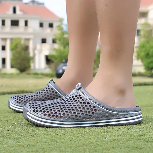 YRZL Men’s Lightweight Summer Clogs – EVA Breathable Slip-On Sandals for Beach, Garden & Home | صنادل صيفية رجالية خفيفة من YRZL – مخرمة وخفيفة للبحر والحديقة والمنزل