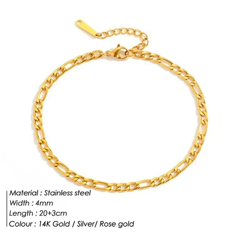 Fashion Franco Link Chain Anklet – Unisex Stainless Steel Cuban-Style Foot Jewelry | خلخال سلسلة فرانكو ستانلس ستيل – إكسسوار قدم عصري للرجال والنساء بأسلوب كيوبيان وهيب هوب